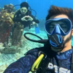 scuba diver in musa cancun