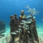 underwater statues in cancun